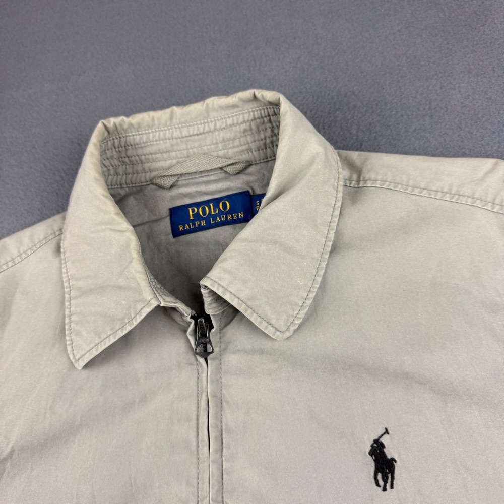 Polo Ralph Lauren Jacket Men's S Gray Full Zip Harrington Bi-Swing Twill Pony - Picture 2 of 10